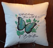 Load image into Gallery viewer, Green butterfly appliqued and embroidered on 100% cotton twill fabric
