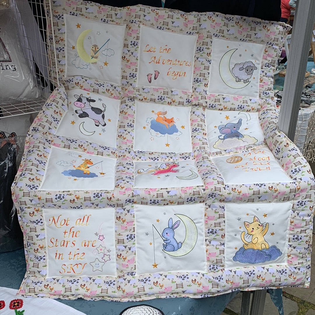 Embroidered Baby Quilt